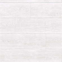 Saltine Horizontal Textured Wood Planks Wallpaper