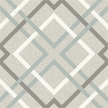 Saltire Taupe Geometric Wallpaper