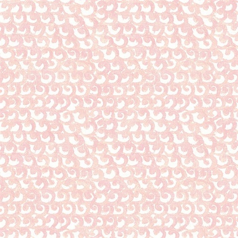 Saltwater Light Pink Wave Wallpaper