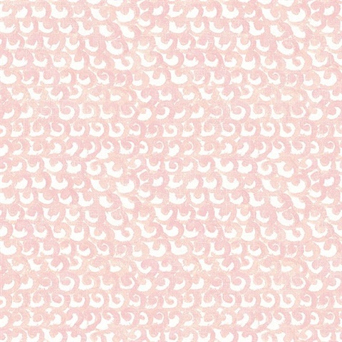 Saltwater Light Pink Wave Wallpaper