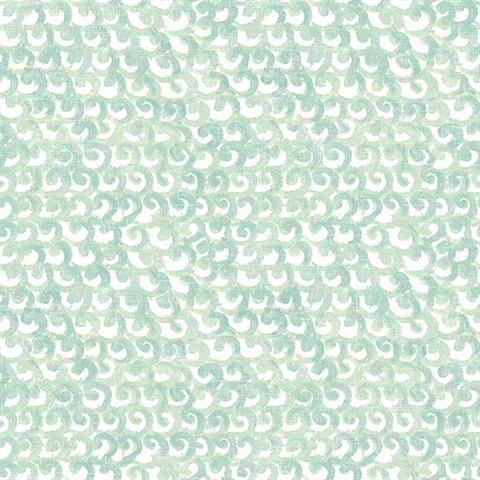 Saltwater Teal Wave Wallpaper