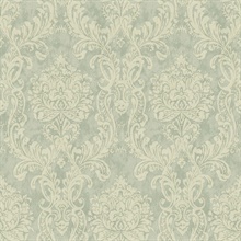 Samantha Green Damask Wallpaper