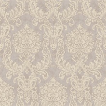 Samantha Purple Damask Wallpaper