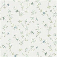 Sameulsson Light Blue Small Floral Trail