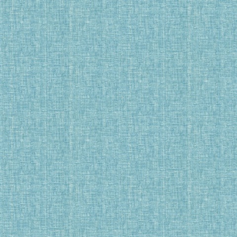 Sampson Aqua Oasis Smooth Faux Linen Wallpaper