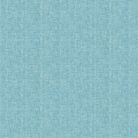 Sampson Aqua Oasis Smooth Faux Linen Wallpaper