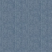 Sampson Dark Blue Oasis Smooth Faux Linen Wallpaper