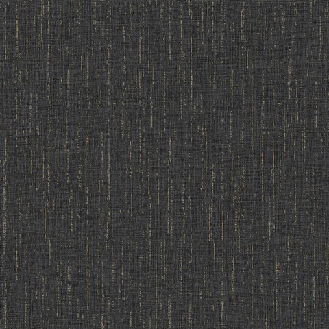 Sanburn Black Metallic Linen Wallpaper