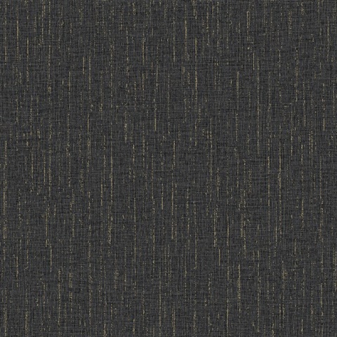 Sanburn Black Metallic Linen Wallpaper