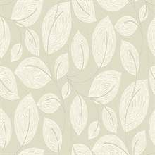 Sand Contoured Textured Sketch Leaves Wallpaper