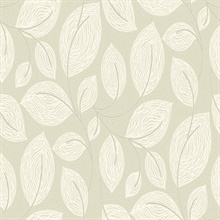 Sand Contoured Textured Sketch Leaves Wallpaper