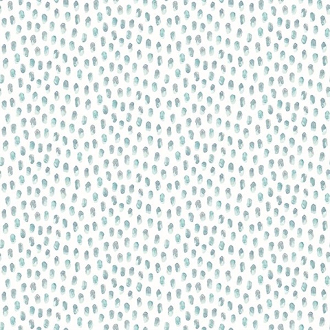 Sand Drips Aqua Painted Dots Wallpaper