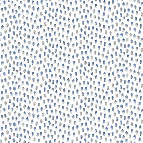 Sand Drips Blue Painted Dots Wallpaper