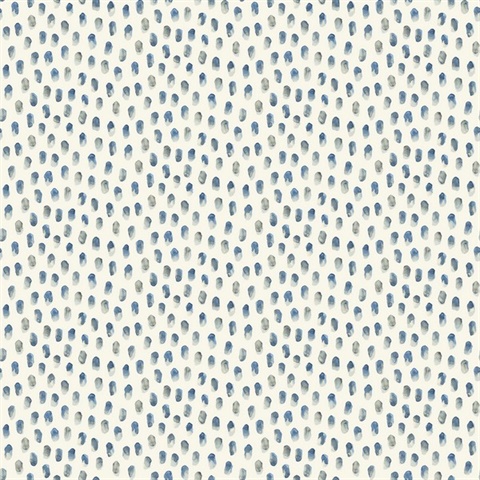 Sand Drips Blue Painted Dots Watercolor Wallpaper
