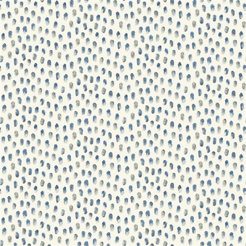 Sand Drips Blue Painted Dots Watercolor Wallpaper