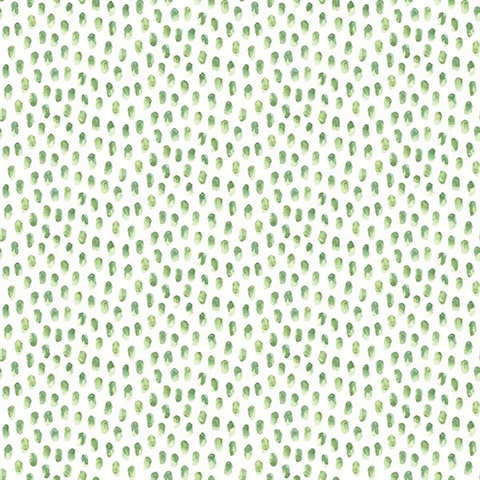 Sand Drips Green Painted Dots Wallpaper