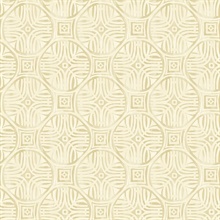 Sandee Butter Medallion Wallpaper