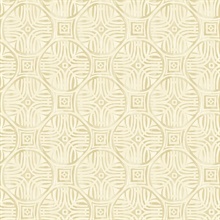 Sandee Butter Medallion Wallpaper