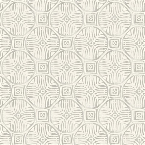 Sandee Grey Medallion Wallpaper