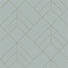 Sander Light Blue Foiled Geometric  Wallpaper