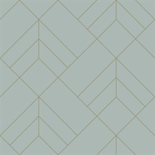 Sander Light Blue Foiled Geometric  Wallpaper