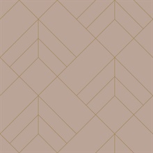 Sander Light Pink Foiled Geometric  Wallpaper