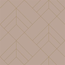 Sander Light Pink Foiled Geometric  Wallpaper