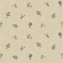 Sandra Grey Floral Toss Wallpaper