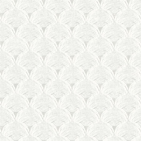 Santiago Grey Scalloped Shells Wallpaper