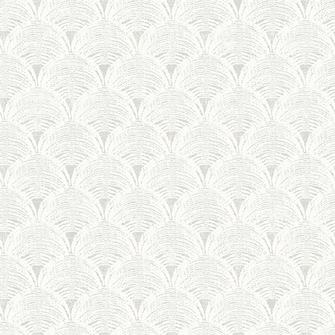 Santiago Grey Scalloped Shells Wallpaper