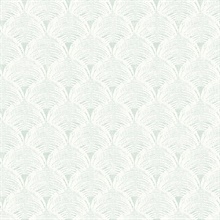 Santiago Teal Scalloped Shells Wallpaper