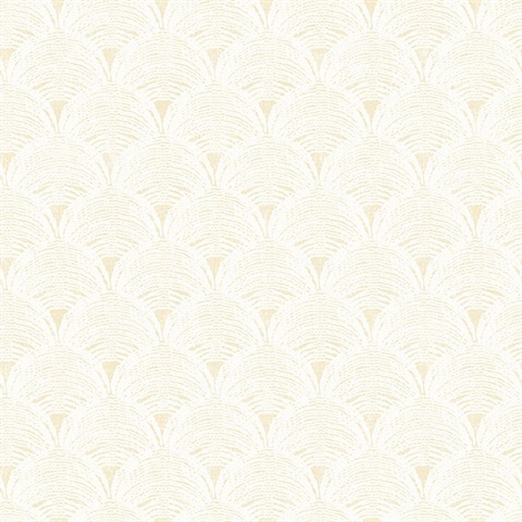 Santiago Yellow Scalloped Shells Wallpaper