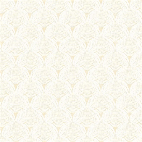 Santiago Yellow Scalloped Shells Wallpaper