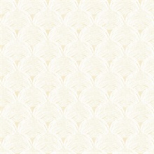 Santiago Yellow Scalloped Shells Wallpaper