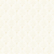 Santiago Yellow Scalloped Shells Wallpaper