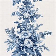 Saracens Wedgewood Blue Natural Grasscloth Wallpaper