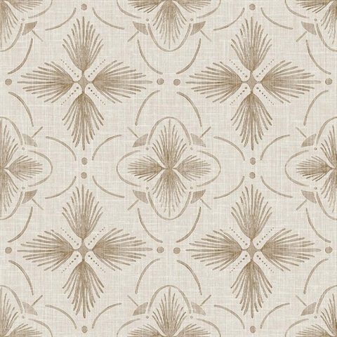 Sari Hint of Sun Medallion Wallpaper