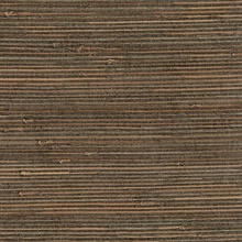 Satomi Dark Brown Grasscloth Wallpaper