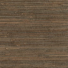 Satomi Dark Brown Grasscloth Wallpaper