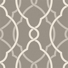 Sausalito Grey Lattice Wallpaper