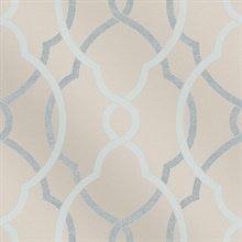 Sausalito Light Blue Lattice Wallpaper