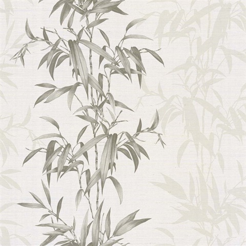 Savage Gardens Hazel Reed Stripe Natural Grasscloth Wallpaper