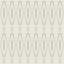 Savanna Pearlescent Painterly Trellis Faux Grasscloth Wallpaper