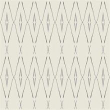 Savanna Pearlescent Painterly Trellis Faux Grasscloth Wallpaper