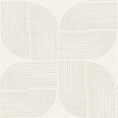 Savoye Brown Spiral Arches Wallpaper