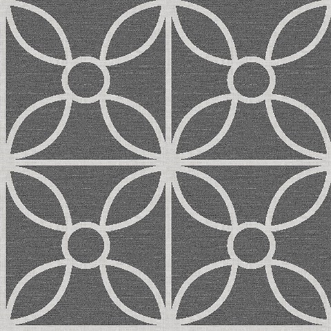 Savvy Black Geometric Wallpaper