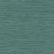 Saybrook Faux Rushcloth Paradise Teal Peel and Stick Wallpaper