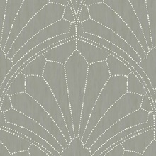 Scallop Dark Grey Wallpaper