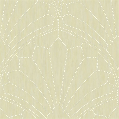 Scallop Light Grey Wallpaper