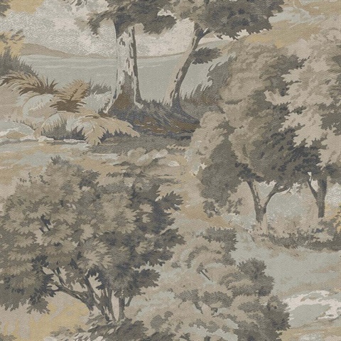 Scenic Trees Cappuccino Wallpaper